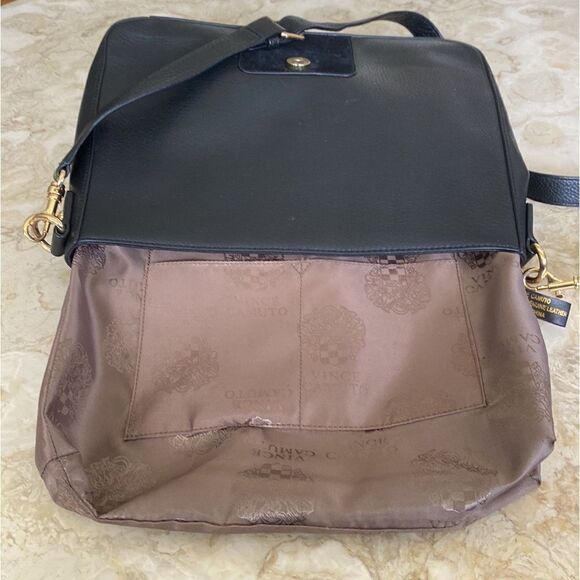 Vince Camuto Black Leather Satchel Shoulder Bag - Picture 13 of 15